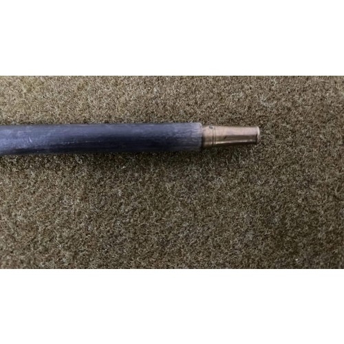 48 - GENTLEMAN SWAGGER STICK WITH ORIENTAL DETAIL TO GRIP WITH BLUE FINISH