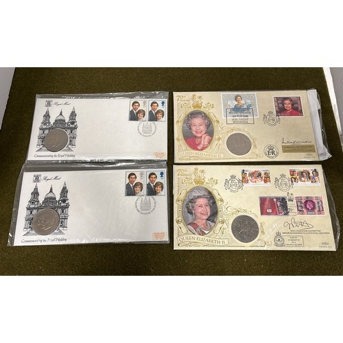 184 - FOUR FIRST DAY COVERS WITH CROWNS