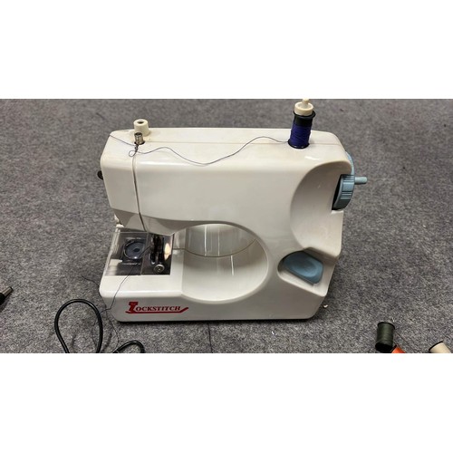 483 - Lockstitch machine and sewing items