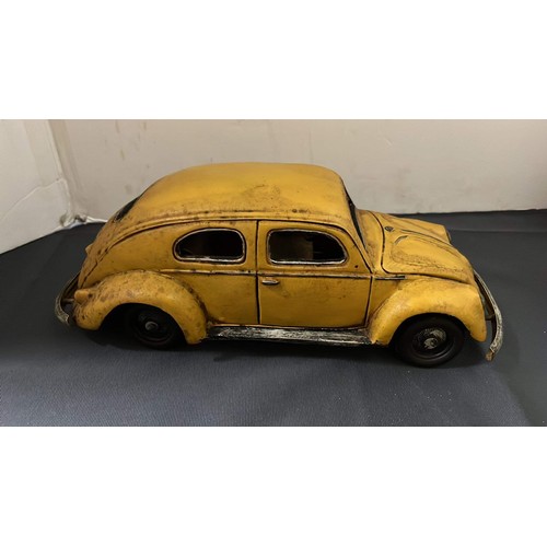 6 - Large metal model of volkwagen beatle