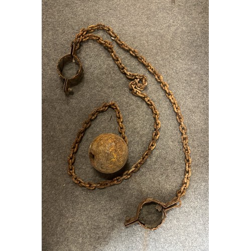 298 - VINTAGE BALL AND CHAIN