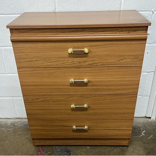 273 - TEAK EFFECT FOUR DRAWER CHEST