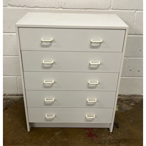 274 - WHITE FIVE DRAWER CHEST