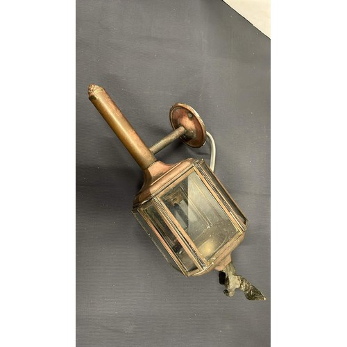 266 - Brass carriage lamp