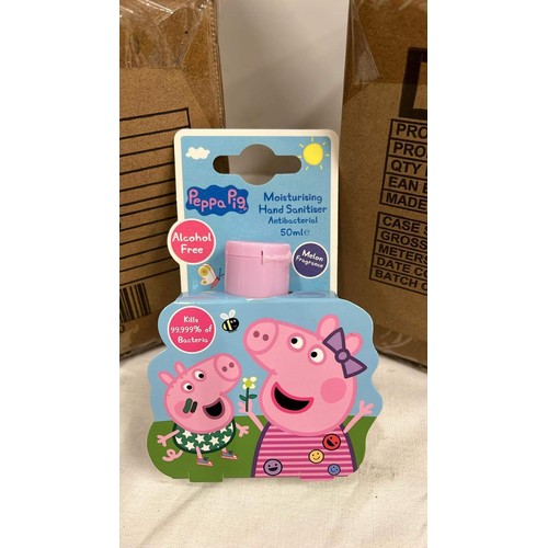 408 - 2 x boxes of 12 kokomo peppa pig hand sanitiser