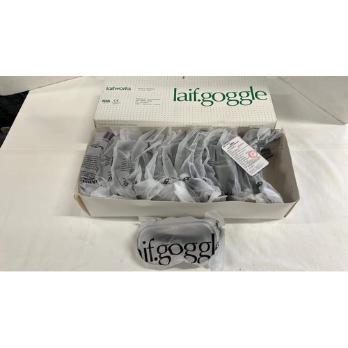 378 - new box of 15 safety goggles