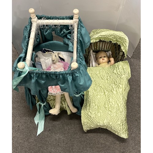 160 - DOLLS BED AND COT