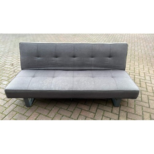 384 - GREY FINISH SOFA BED