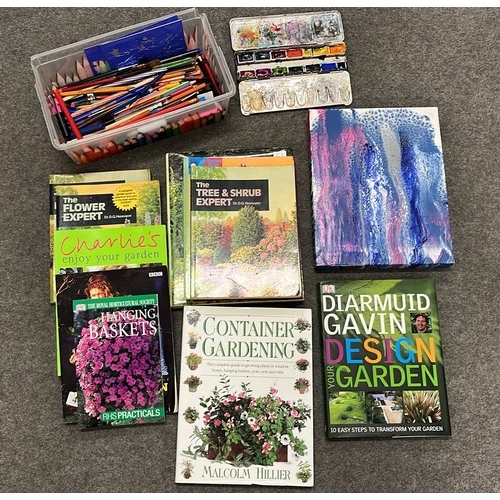 164 - GARDEN BOOKS AND ART ITEMS