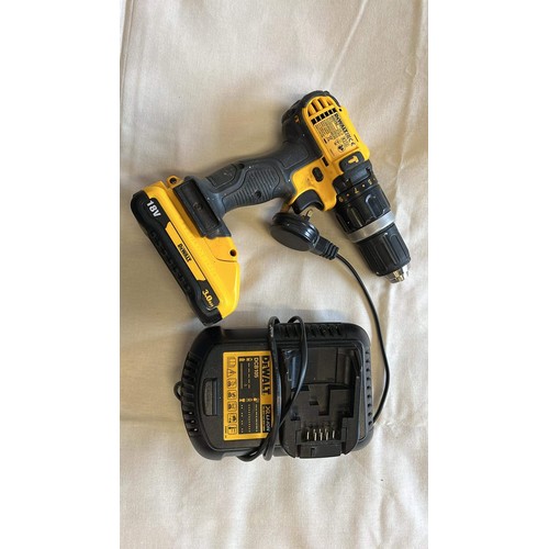 132 - De WALT CORDLESS DRILL USED