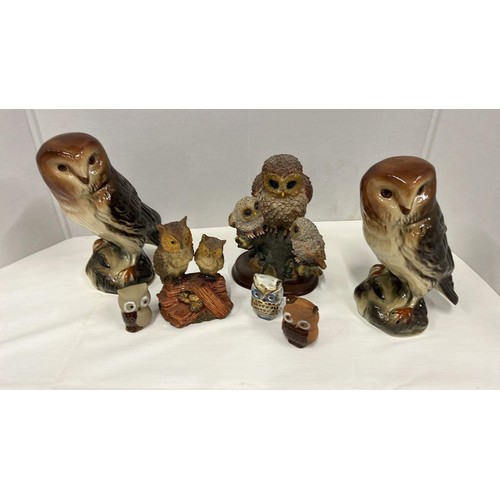 131 - QTY OF OWL FIGURES