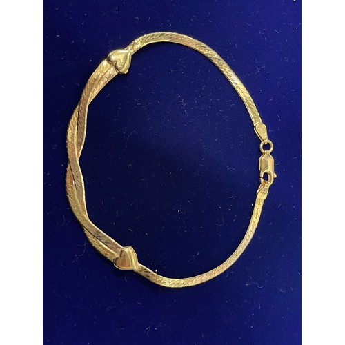 199D - 18ct gold bracelet - weight 5.39g