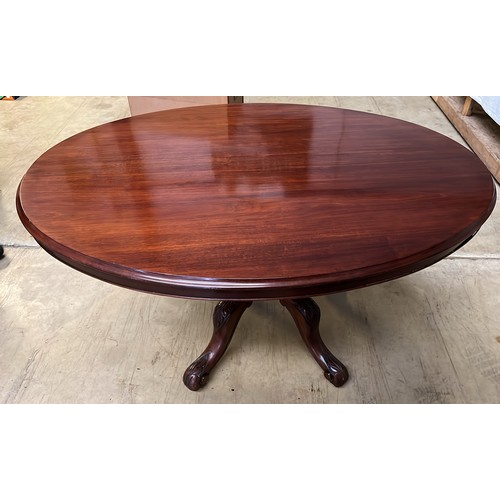 376 - Victorian MAHOGANY OVAL PALOUR TIP TOP TABLE