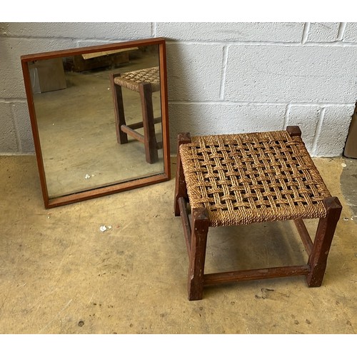 373 - STOOL AND MIRROR