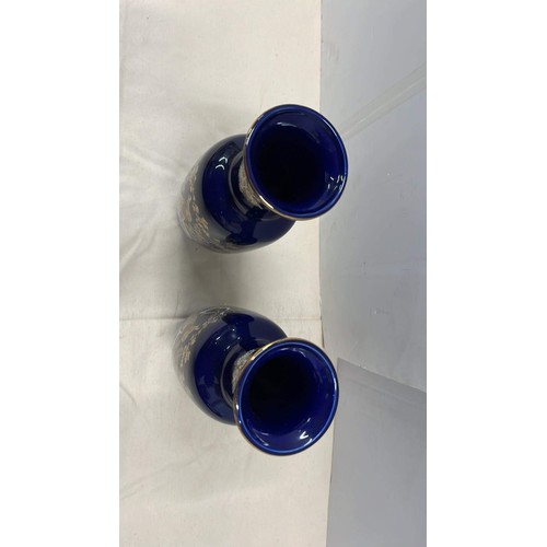 73 - TWO LARGE BLUE ORIENTAL VASES