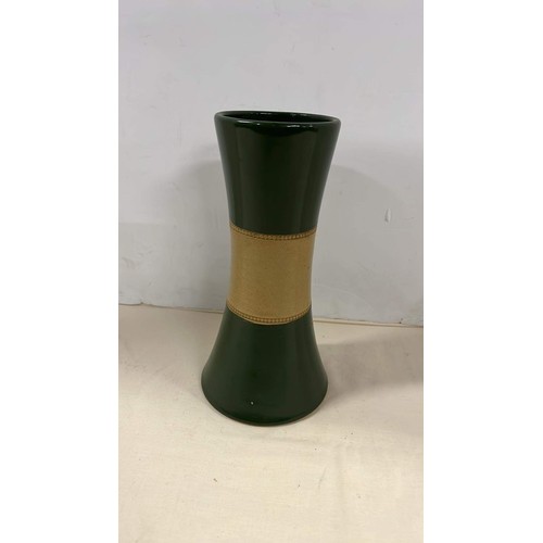 51 - VINTAGE TWO TONE DENBY VASE SEE PICTURES DOES HAVE HAIR LINE CRACK