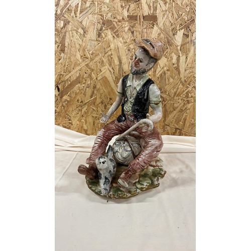 69 - LARGE CAPODIMONTE TRAMP FIGURE