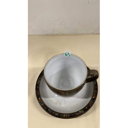 63 - DENBY CUP AND SAUCER