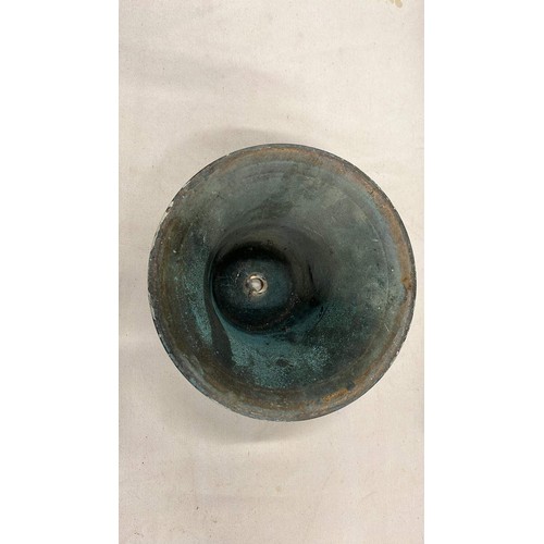 36 - SOLID HEAVY BRASS BELL AND FEMALE HEAD