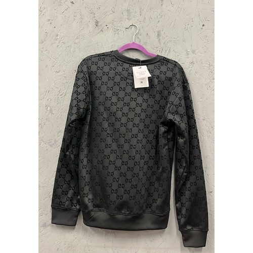 20 - BLACK ON GREY GUCCI JUMPER size L - STILL TAGGED