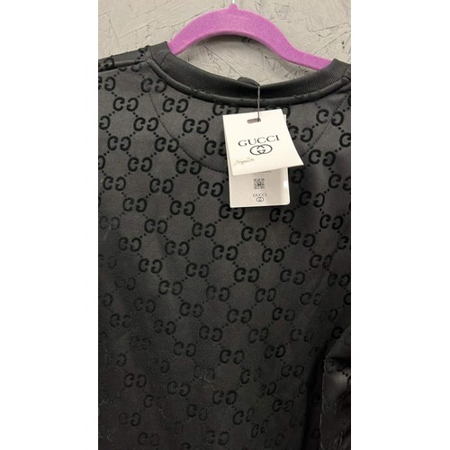 20 - BLACK ON GREY GUCCI JUMPER size L - STILL TAGGED