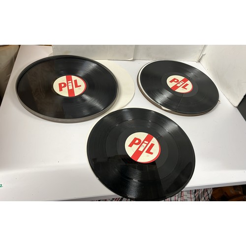 16 - FIRST PRESS PIL RECORDINGS IN ROUND METAL CASE SEE ALL PICTURES