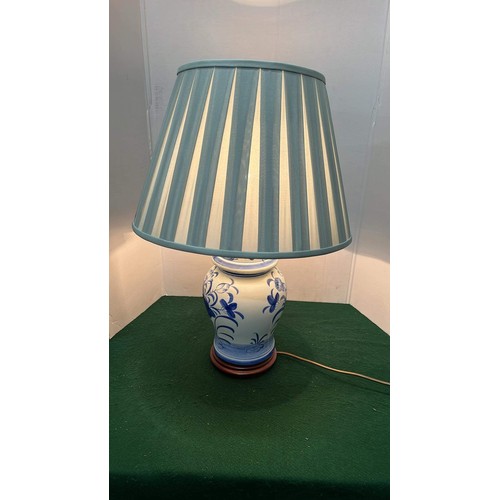 56 - TALL BLUE AND WHITE SIDE LAMP