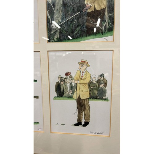 36 - FRAMED RAY KADWILL WATER COLOUR OF A GOLFER