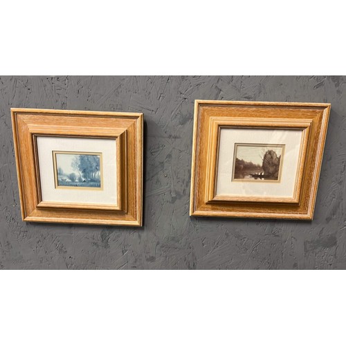 19 - TWO FRAMED COUNTRY WATER PRINTS