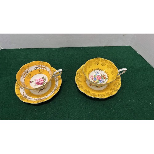 1 - TWO TEA CUPS AND SAUCERS BY ROYAL STANDARD