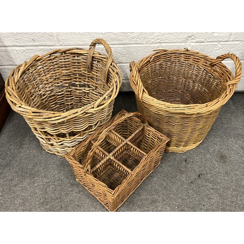 355 - BOTTLE AND LOG BASKETS