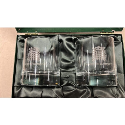 345 - HOUSE OF COMMONS BOXED WHISKY GLASSES