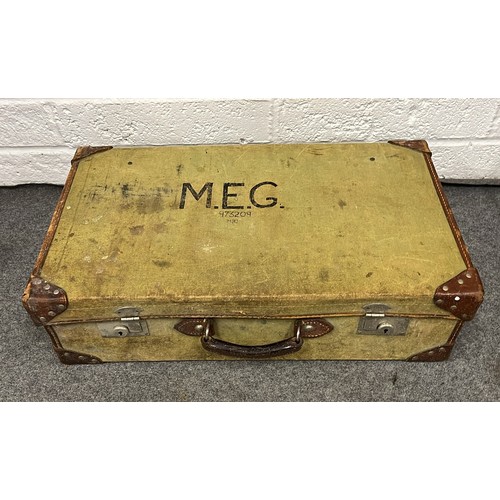 376 - VINTAGE DEMOB SUITCASE