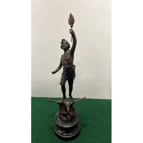 162 - TWO SPELTER FIGURES