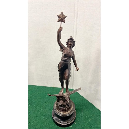 162 - TWO SPELTER FIGURES