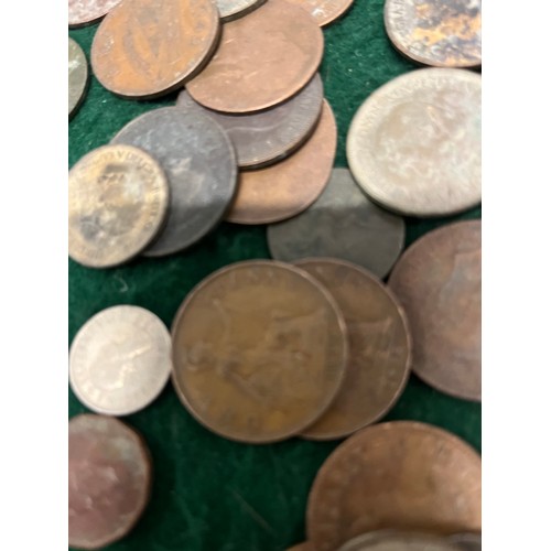 185 - A KILO OF PRE DECIMAL COPPER AND OTHER COINAGE