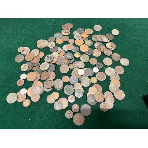 185 - A KILO OF PRE DECIMAL COPPER AND OTHER COINAGE