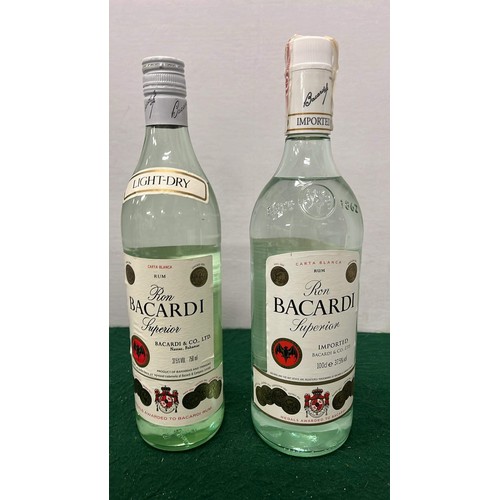 94 - TWO BOTTLES OF BACARDI SUPERIOR