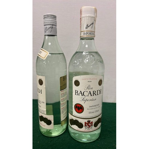 94 - TWO BOTTLES OF BACARDI SUPERIOR