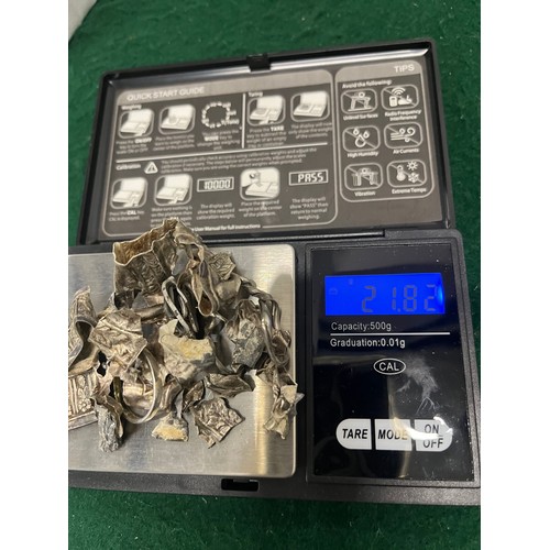 190 - SCRAP SILVER 21.82G