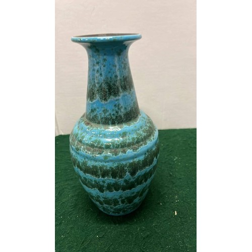 145 - TALL BLUE GERMANY VASE 2/25 MARK - 10