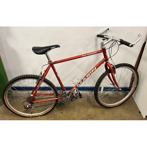 149 - SAN RAFAEL CALIFORNIA MARIN M/LITE 6061 ALLOY 21 SPEED MOUNTAIN BIKE IN RUST RED USED SEE ALL PICTUR... 