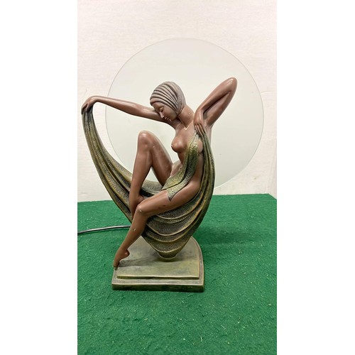 307 - ART DECO STYLE FEMALE SIDE LAMP