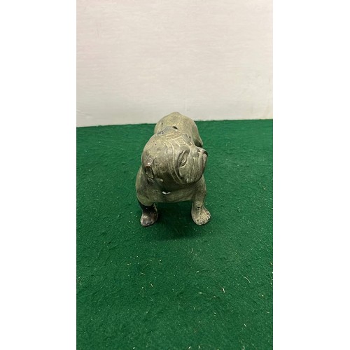 156 - METAL DOG SCULPTURE