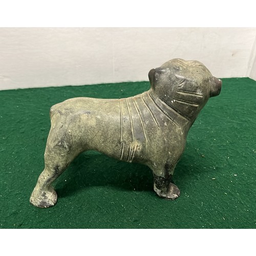 156 - METAL DOG SCULPTURE