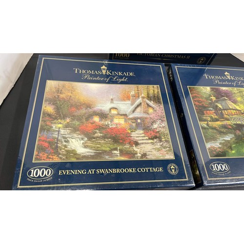 415 - THREE SEALD THOMAS KINKADE PUZZLES