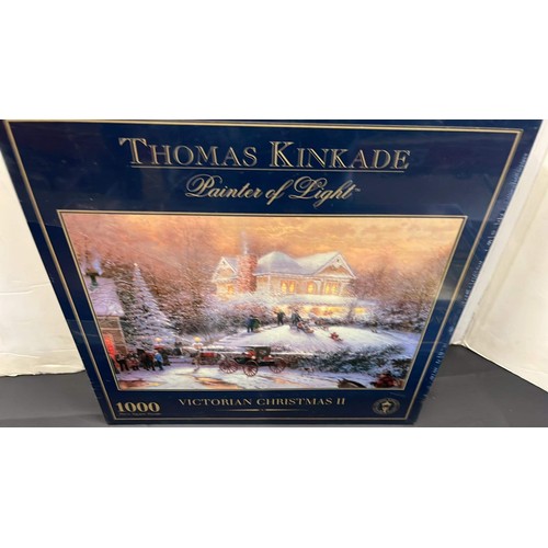 415 - THREE SEALD THOMAS KINKADE PUZZLES