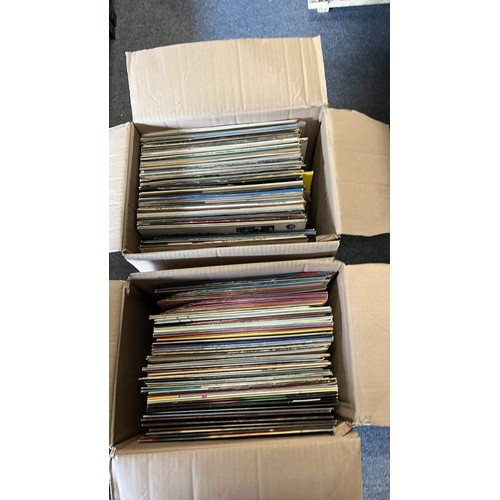 208 - TWO BOXES OF MIXED ARTIST AND MUSIC LPS