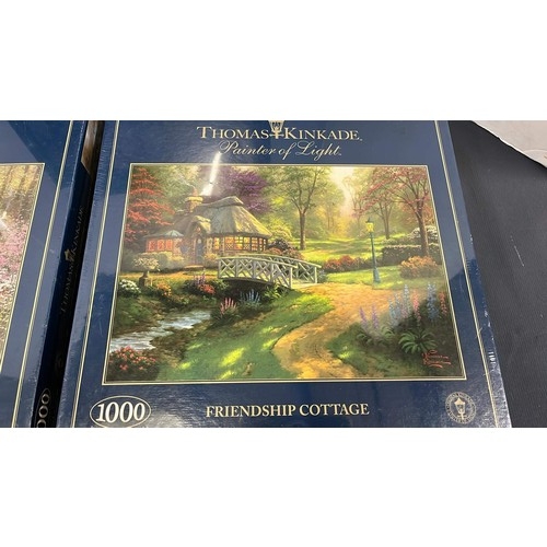 415 - THREE SEALD THOMAS KINKADE PUZZLES