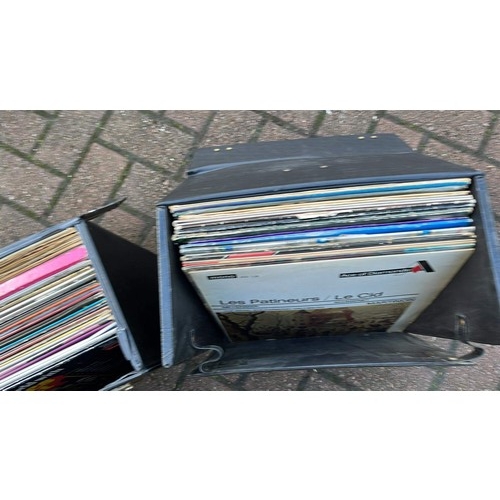 207 - THREE VINYL CASES OF MIXED ARTIST AND MUSIC LPS